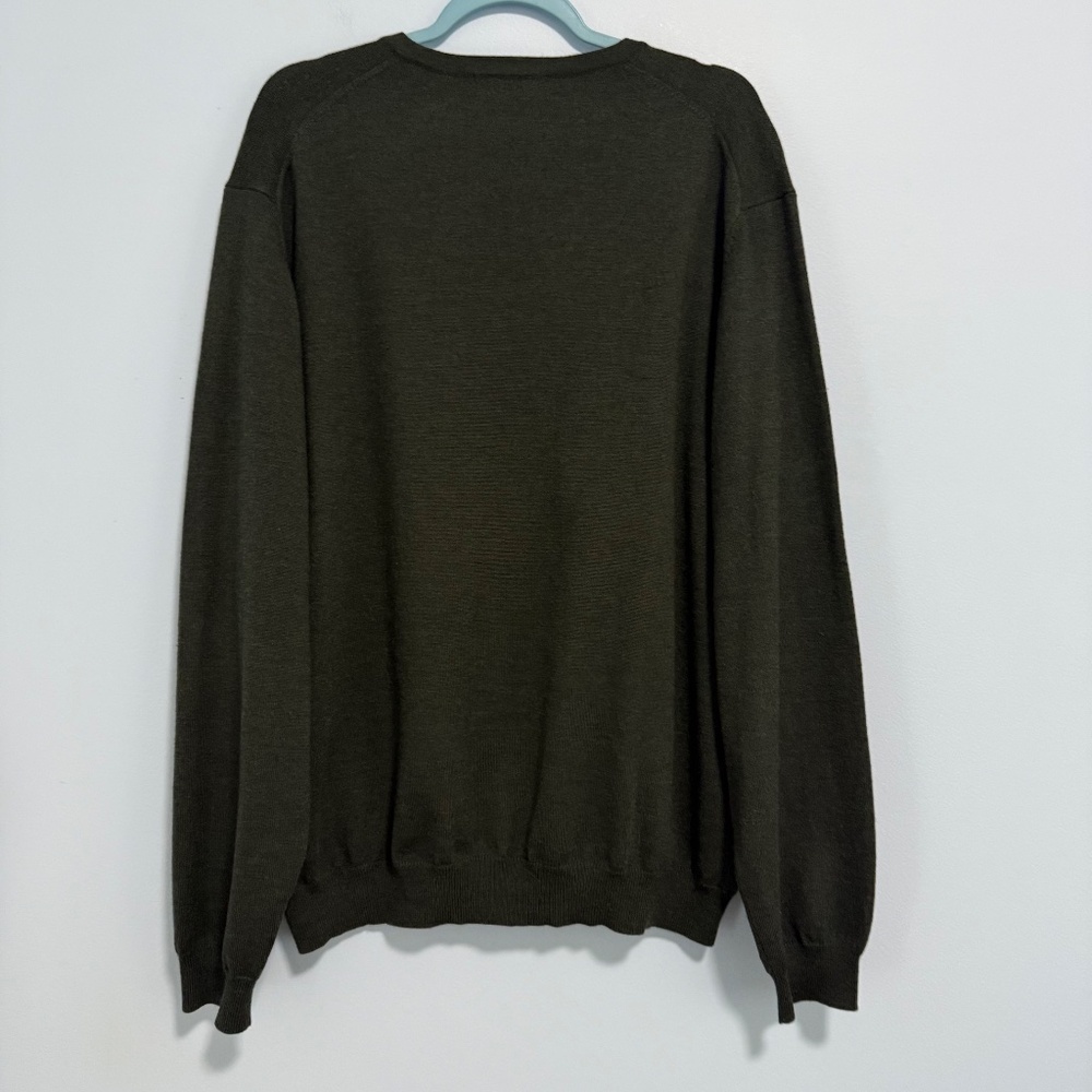 Brooks‎ Brothers Men’s Established Merino Wool Green Sweater Pullover Size XL - Picture 3 of 7